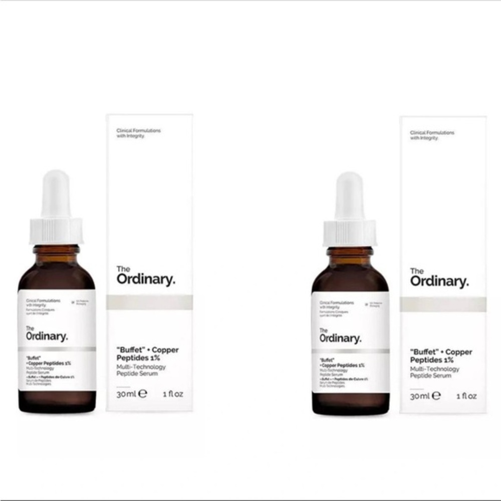 2 PACKS‼️ NEW‼️ The Ordinary Buffet + Copper Peptides Anti-Aging Serum 1oz/30ml